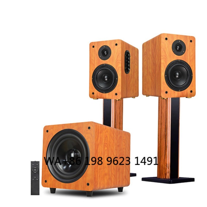 Audio Home Cinema - Subwoofer Ativo de Madeira 8 Polegadas