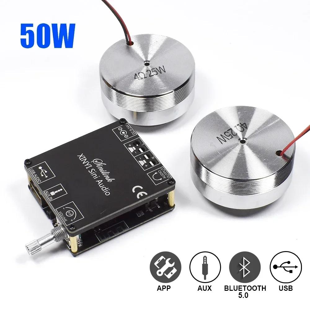 Audio Home Cinema - 2*25w portátil estéreo vibração alto-falante de