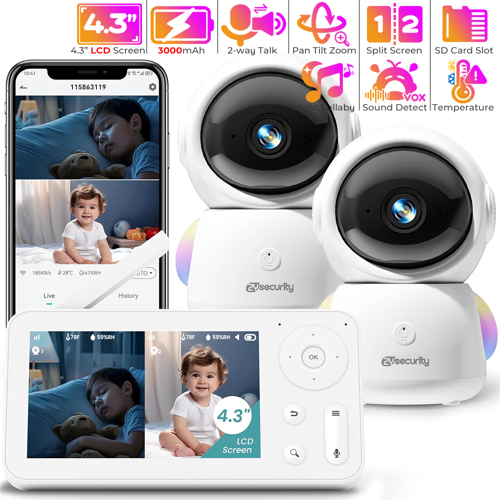 Home Cinema Wireless - Monitor de bebê 2K com 2