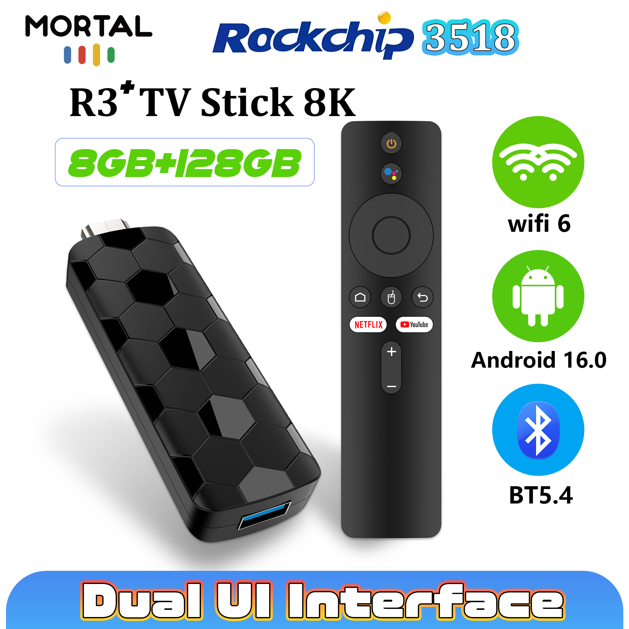 Mortal R3+ TV Stick Android 16 - Home Cinema Tv avaliação e preço