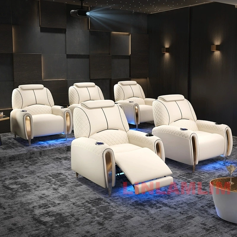 Sofá reclinável elétrico luxuo - Home Cinema Chairs avaliação e preço