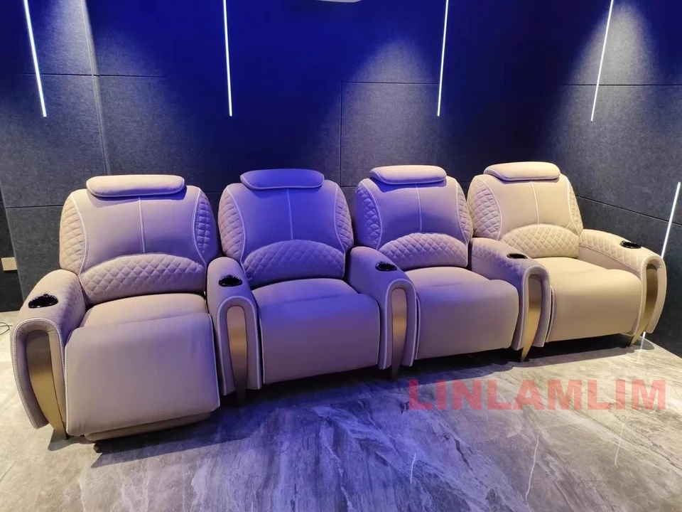 Sofá reclinável elétrico luxuo - Home Cinema Chairs avaliação e preço